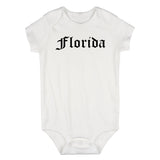 Florida State Old English Infant Baby Boys Bodysuit White
