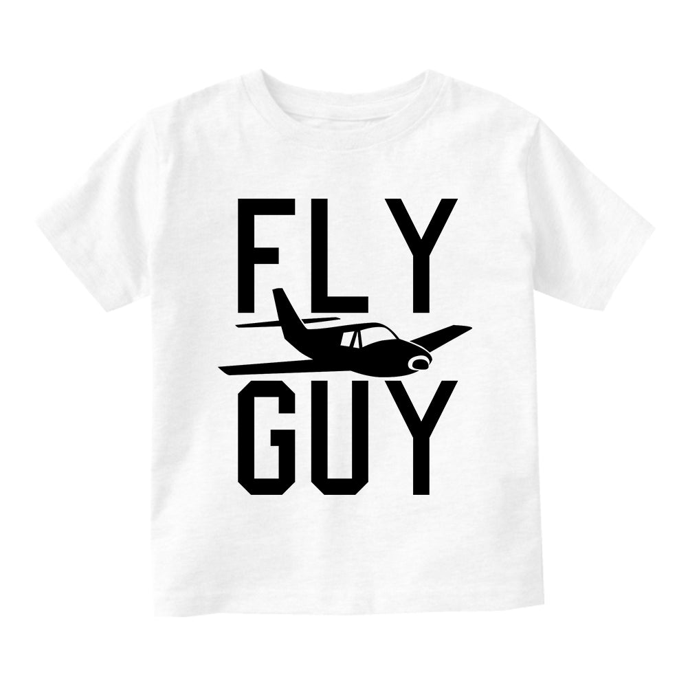 Fly Guy Airplane Infant Baby Boys Short Sleeve T-Shirt White