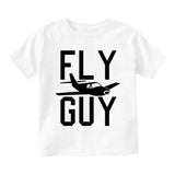 Fly Guy Airplane Infant Baby Boys Short Sleeve T-Shirt White