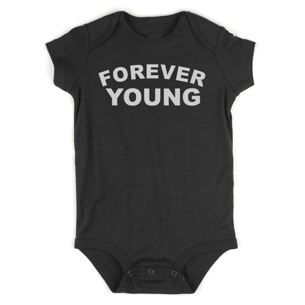 Forever Young Infant Baby Boys Bodysuit Black
