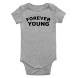 Forever Young Infant Baby Boys Bodysuit Grey