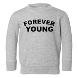 Forever Young Toddler Boys Crewneck Sweatshirt Grey