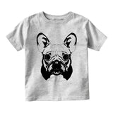 French Bulldog Toddler Boys Short Sleeve T-Shirt Grey