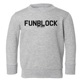 Funblock SPF Baby Toddler Boys Crewneck Sweatshirt Grey