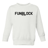 Funblock SPF Baby Toddler Boys Crewneck Sweatshirt White