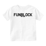 Funblock SPF Baby Toddler Boys Short Sleeve T-Shirt White