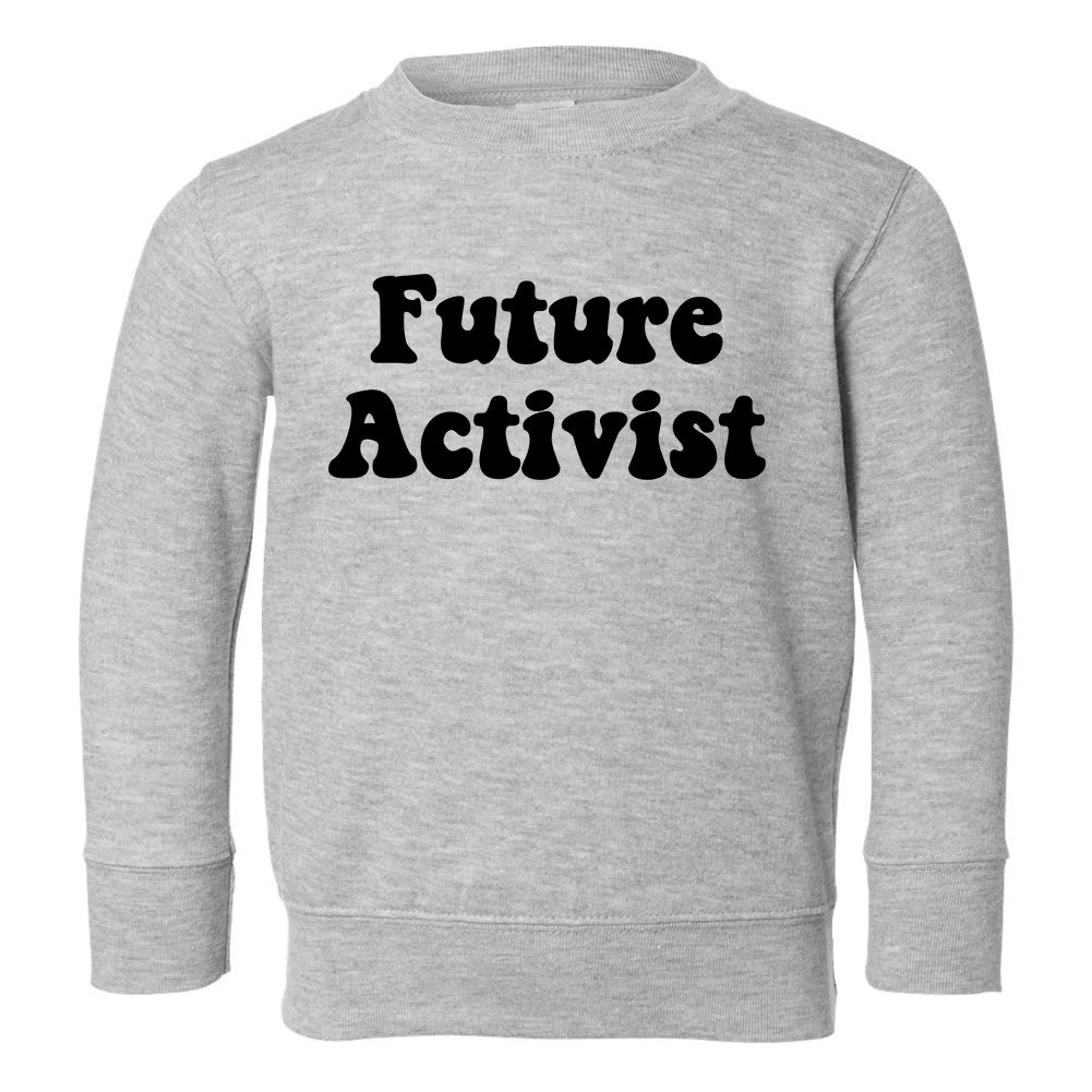 Future Activist Civil Rights Toddler Boys Crewneck Sweatshirt Grey