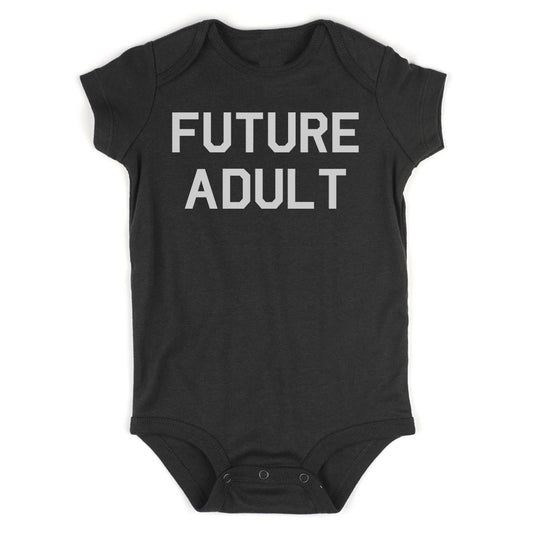 Future Adult Funny Infant Baby Boys Bodysuit Black