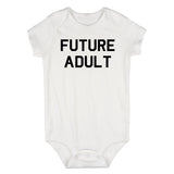 Future Adult Funny Infant Baby Boys Bodysuit White