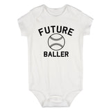 Future Baller Baseball Sports Baby Bodysuit One Piece White