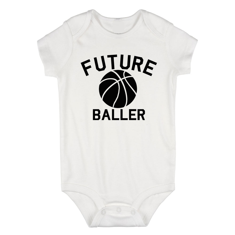 Future Baller Basketball Sports Baby Bodysuit One Piece White