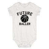 Future Baller Basketball Sports Baby Bodysuit One Piece White