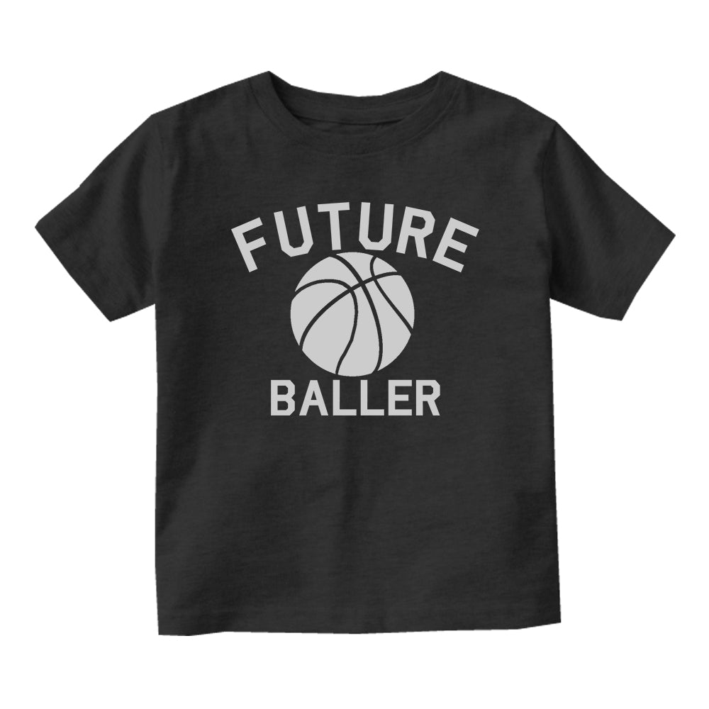 Future Baller Basketball Sports Baby Toddler Short Sleeve T-Shirt Black