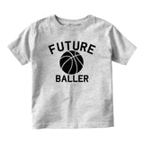 Future Baller Basketball Sports Baby Infant Short Sleeve T-Shirt Grey