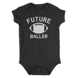 Future Baller Football Sports Baby Bodysuit One Piece Black