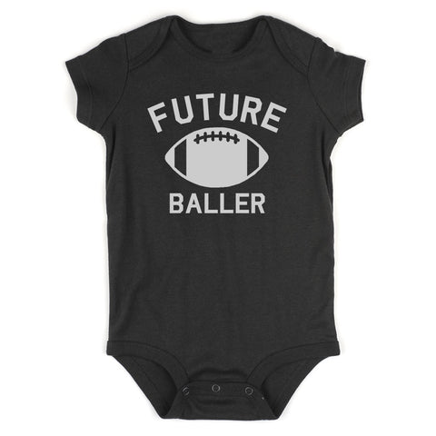 Future Baller Football Sports Baby Bodysuit One Piece Black
