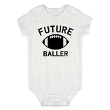 Future Baller Football Sports Baby Bodysuit One Piece White