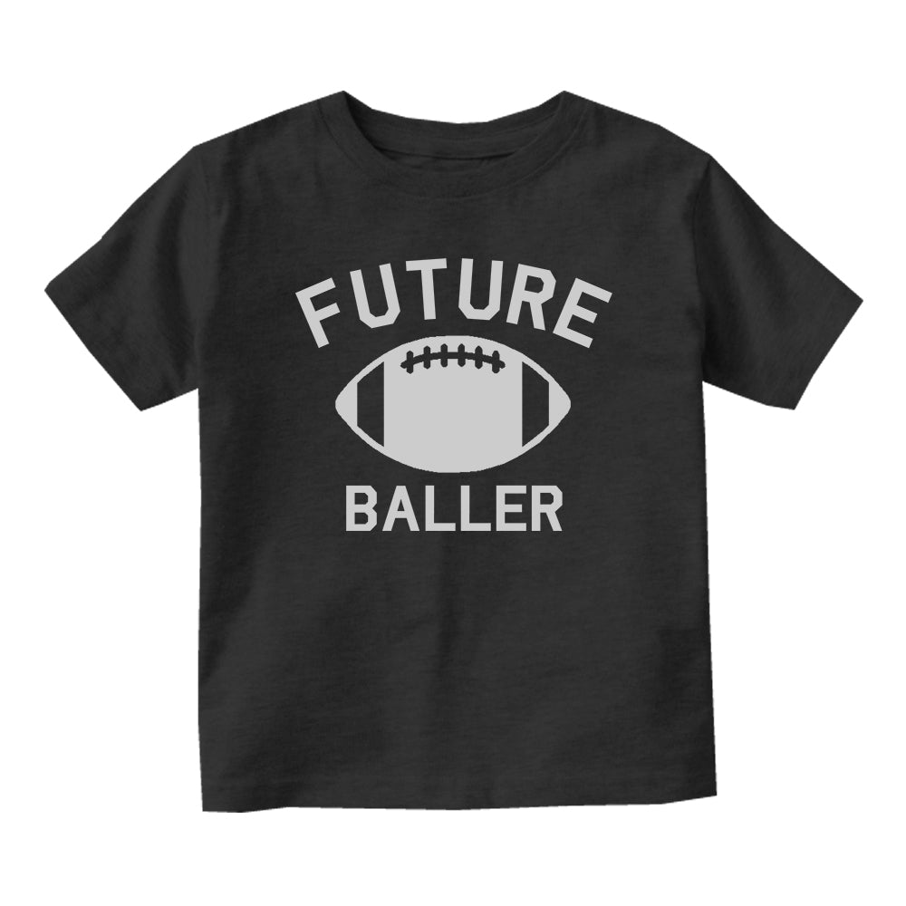 Future Baller Football Sports Baby Toddler Short Sleeve T-Shirt Black