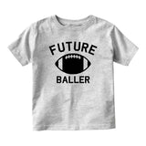 Future Baller Football Sports Baby Toddler Short Sleeve T-Shirt Grey