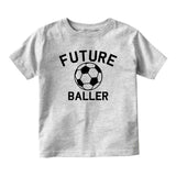 Future Baller Soccerl Sports Baby Toddler Short Sleeve T-Shirt Grey