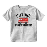 Future Firefighter Firetruck Baby Infant Short Sleeve T-Shirt Grey
