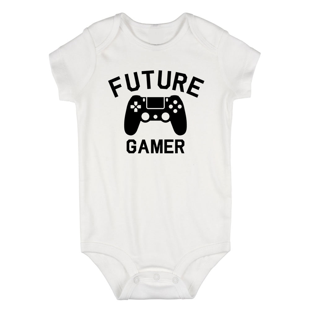 Future Gamer Controller Infant Baby Boys Bodysuit White