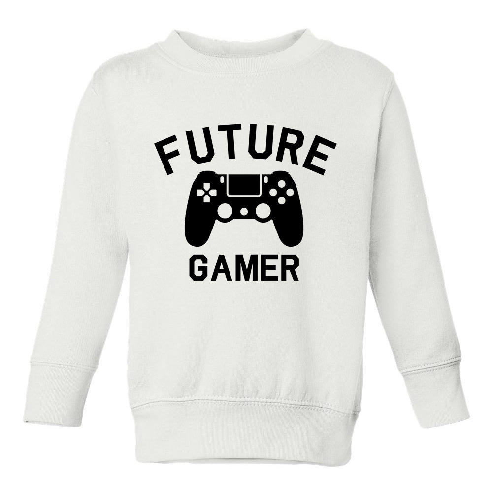 Future Gamer Controller Toddler Boys Crewneck Sweatshirt White