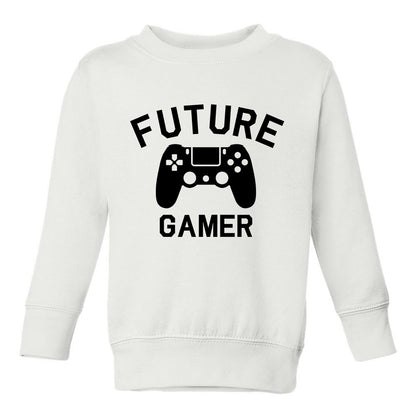 Future Gamer Controller Toddler Boys Crewneck Sweatshirt White