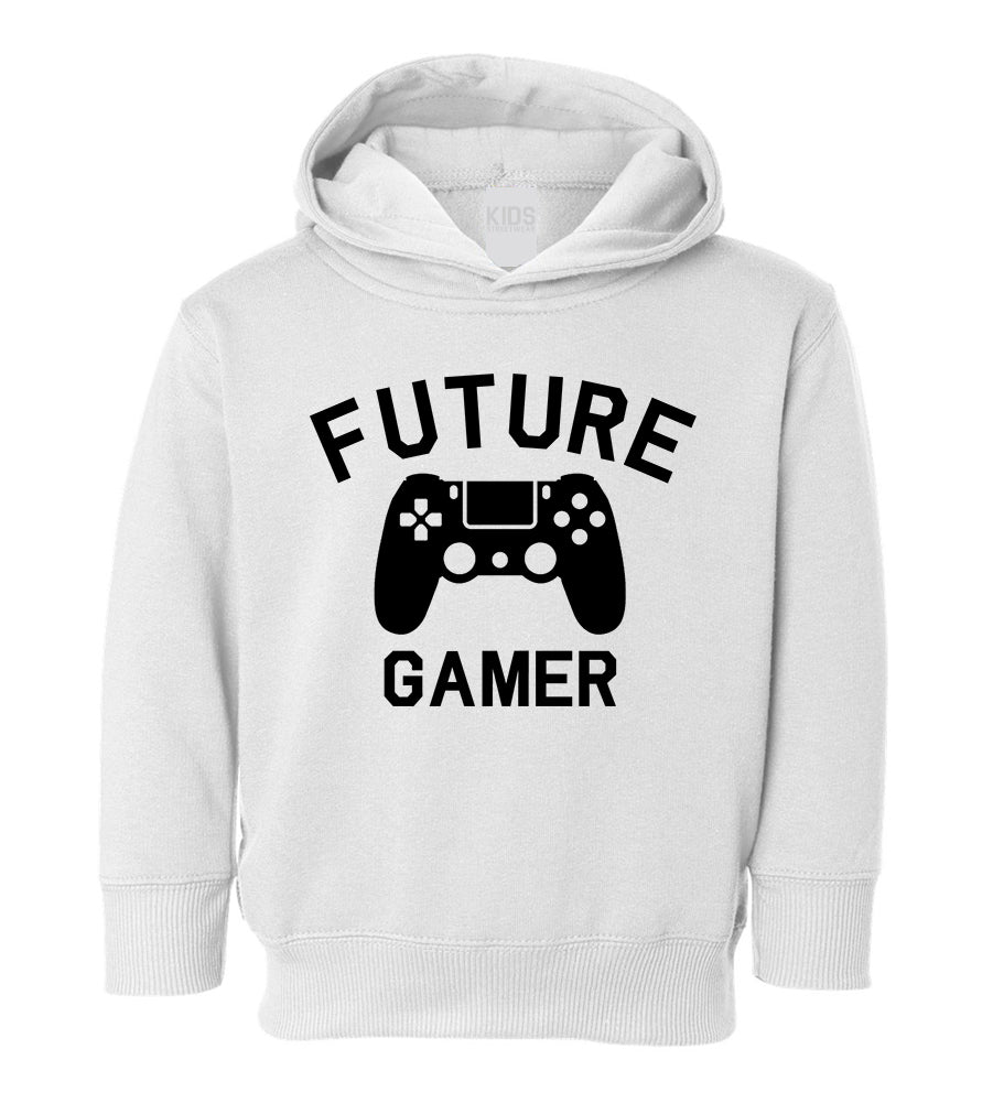 Future Gamer Controller Toddler Boys Pullover Hoodie White