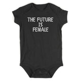 Future Is Female Feminism Baby Bodysuit One Piece Black