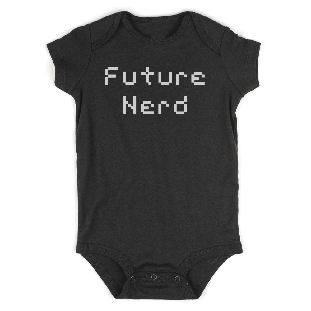 Future Nerd Digital Funny Baby Bodysuit One Piece Black