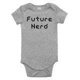 Future Nerd Digital Funny Baby Bodysuit One Piece Grey