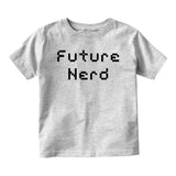 Future Nerd Digital Funny Baby Toddler Short Sleeve T-Shirt Grey