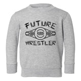 Future Wrestler Logo Belt Toddler Boys Crewneck Sweatshirt Grey