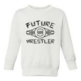 Future Wrestler Logo Belt Toddler Boys Crewneck Sweatshirt White