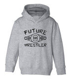 Future Wrestler Logo Belt Toddler Boys Pullover Hoodie Grey