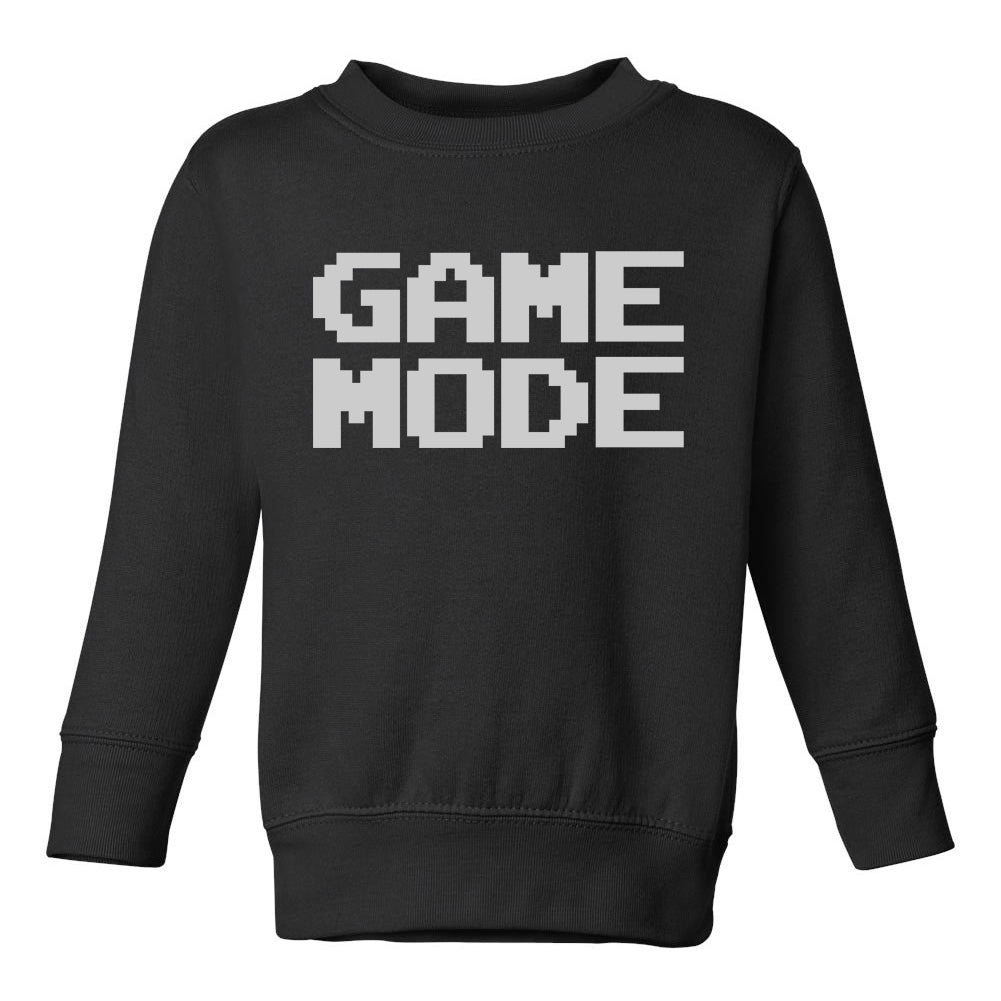 Game Mode Gamer Toddler Boys Crewneck Sweatshirt Black