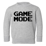 Game Mode Gamer Toddler Boys Crewneck Sweatshirt Grey