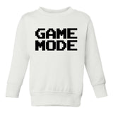 Game Mode Gamer Toddler Boys Crewneck Sweatshirt White