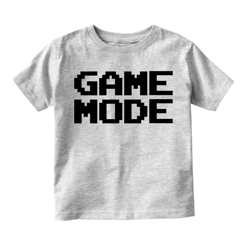 Game Mode Gamer Toddler Boys Short Sleeve T-Shirt Grey