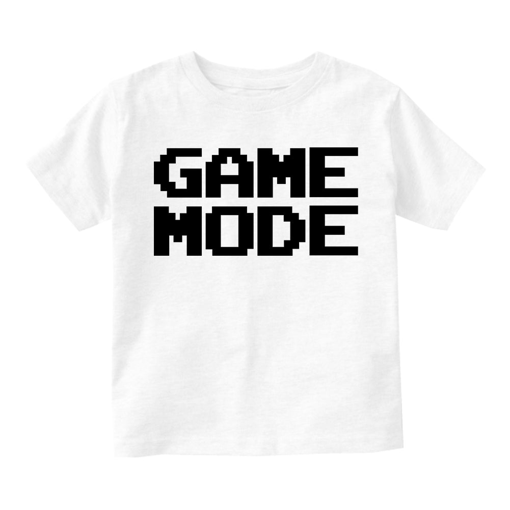 Game Mode Gamer Toddler Boys Short Sleeve T-Shirt White