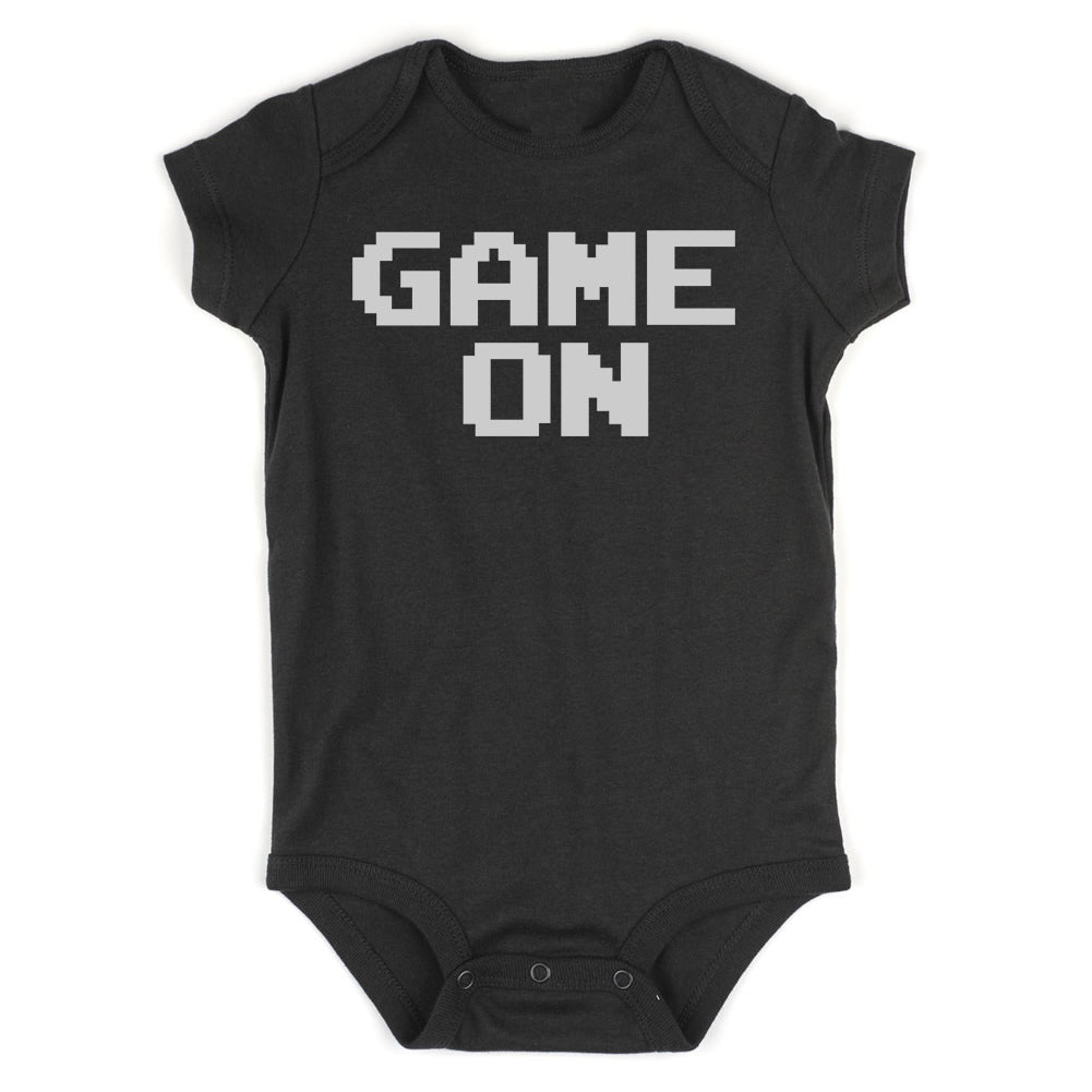 Game On Gamer Infant Baby Boys Bodysuit Black