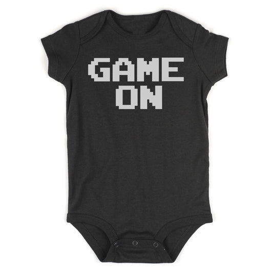 Game On Gamer Infant Baby Boys Bodysuit Black