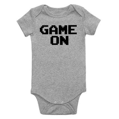 Game On Gamer Infant Baby Boys Bodysuit Grey