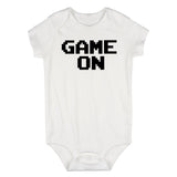 Game On Gamer Infant Baby Boys Bodysuit White