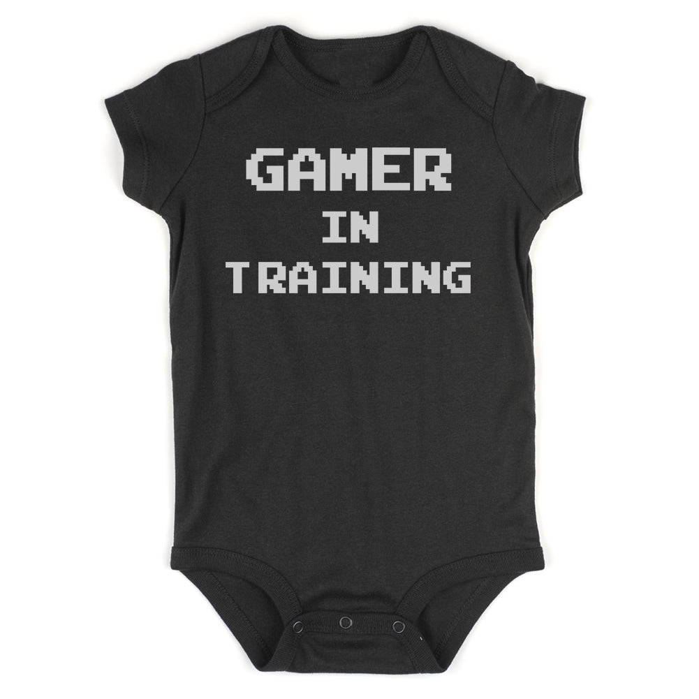 Gamer In Training Infant Baby Boys Bodysuit Black