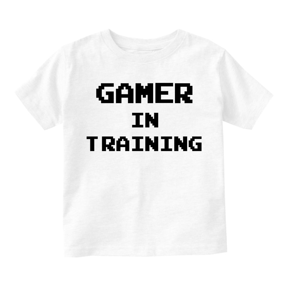 Gamer In Training Toddler Boys Short Sleeve T-Shirt White