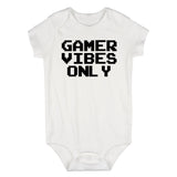 Gamer Vibes Only Infant Baby Boys Bodysuit White