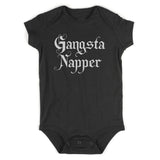 Gangsta Napper Sleep Funny Baby Bodysuit One Piece Black