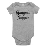 Gangsta Napper Sleep Funny Baby Bodysuit One Piece Grey